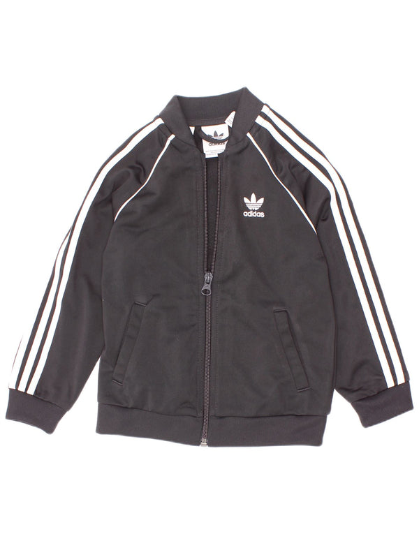 Спортивный костюм Adidas для мальчиков, верхняя куртка 2-3 лет, черный полиэстер