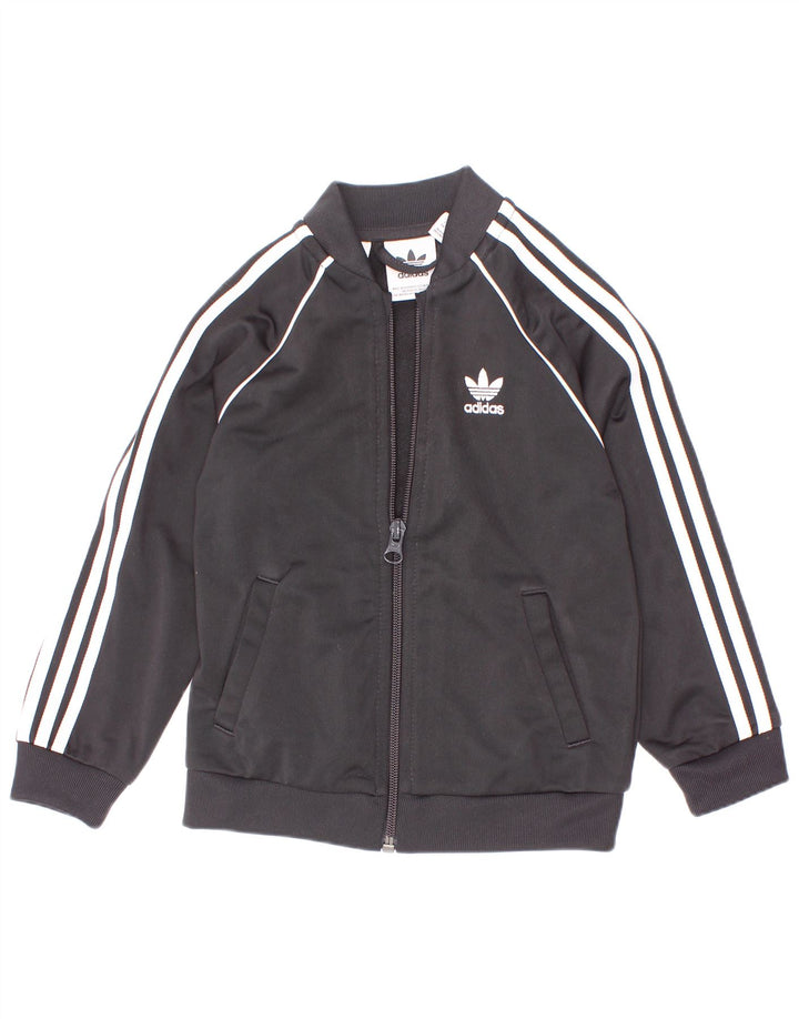 Спортивный костюм Adidas для мальчиков, верхняя куртка 2-3 лет, черный полиэстер