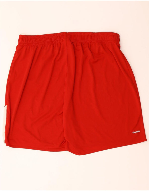 Мужские спортивные шорты Adidas Climalite 2XL, красный полиэстер с цветными блоками