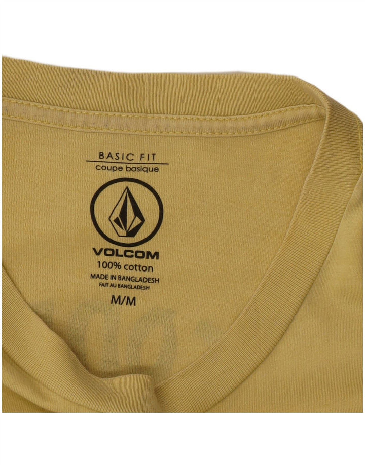 Volcom Мужская футболка с рисунком из хлопка среднего желтого цвета