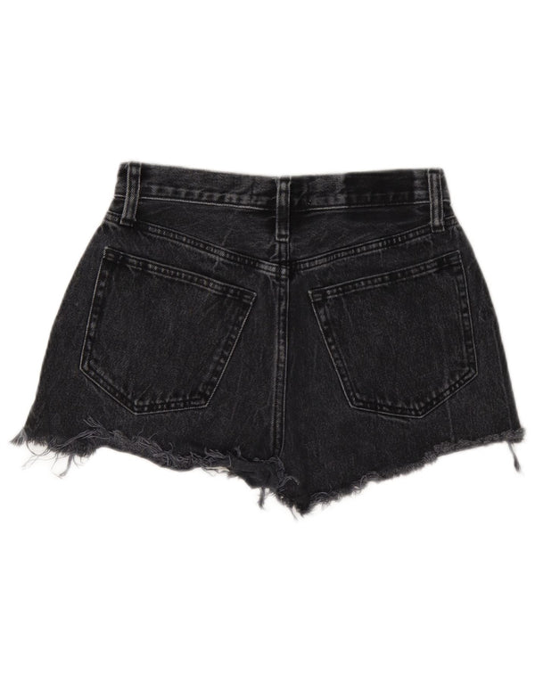 Женские джинсовые шорты Abercrombie & Fitch Curve со средней посадкой США 00 2XS W24 Черные