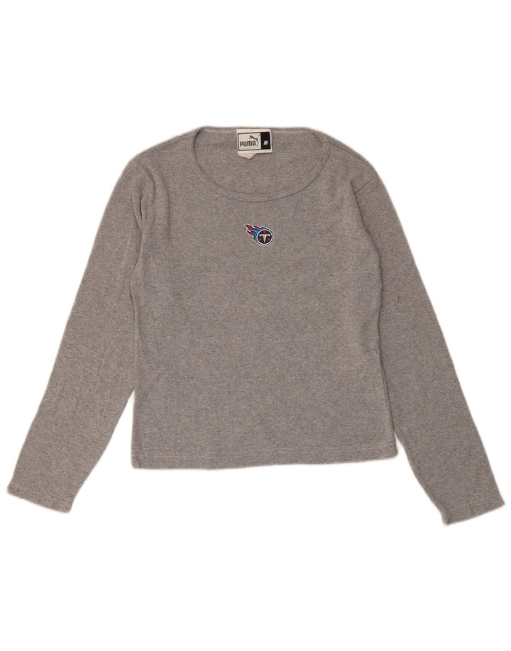Укороченный топ PUMA Tennessee Titans для девочек с длинными рукавами, 11–12 лет, средний серый