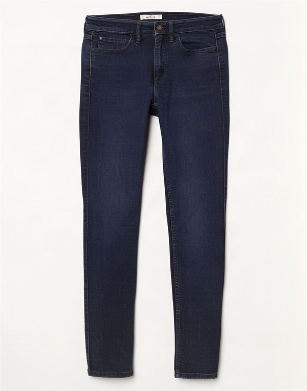 Женские джинсы скинни Hollister US 3 XS W26 L31 Темно-синий хлопок