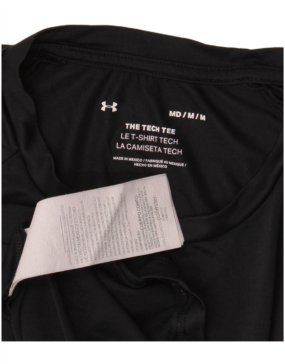 Мужская футболка Under Armour, верх среднего размера, черный полиэстер