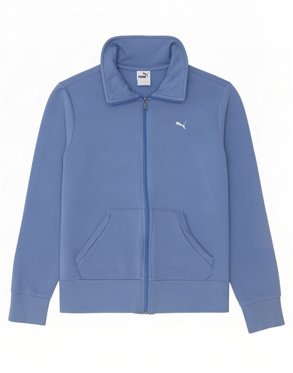 Puma Womens Tracksuit Top Jacket UK 12 Medium Blue