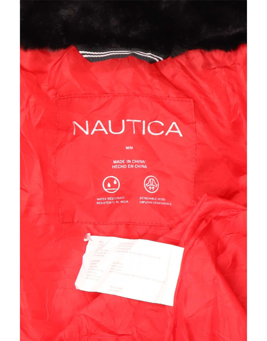 Женская утепленная куртка Nautica с капюшоном UK 14, средний красный полиэстер