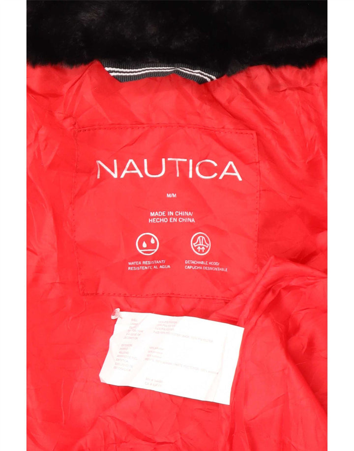 Женская утепленная куртка Nautica с капюшоном UK 14, средний красный полиэстер