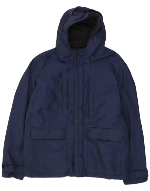 CALVIN KLEIN Мужская ветровка с капюшоном IT 56 3XL Темно-синий полиэстер