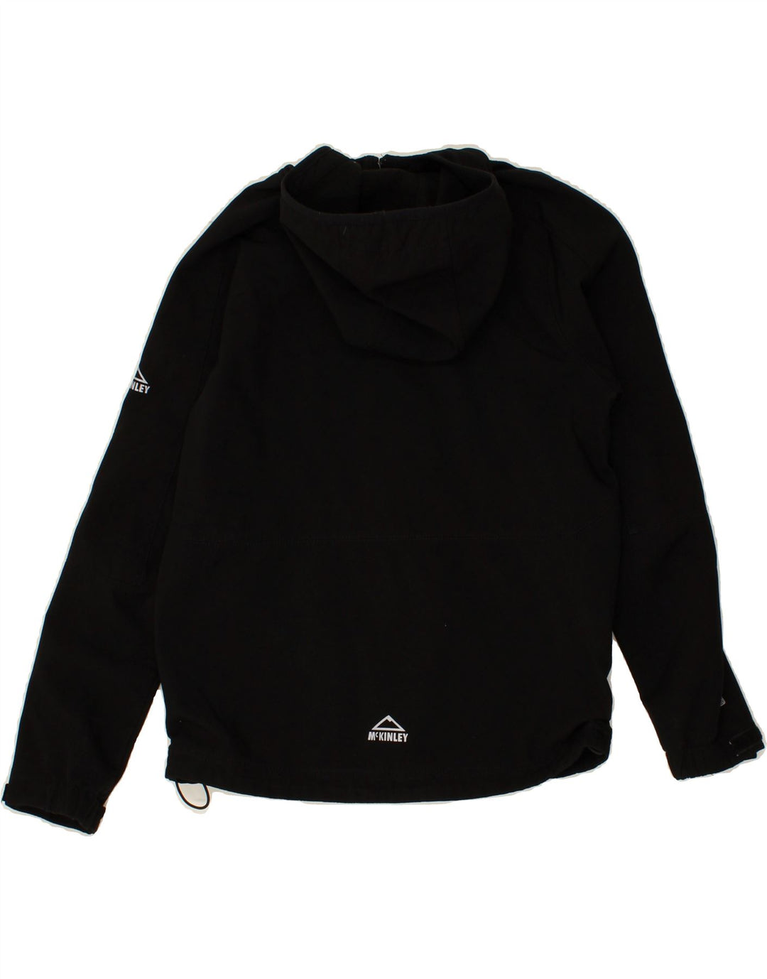 MC KINLEY Boys Hooded Windbreaker Jacket 11-12 Years Black Polyester Vintage MC Kinley and Second-Hand MC Kinley from Messina Hembry 