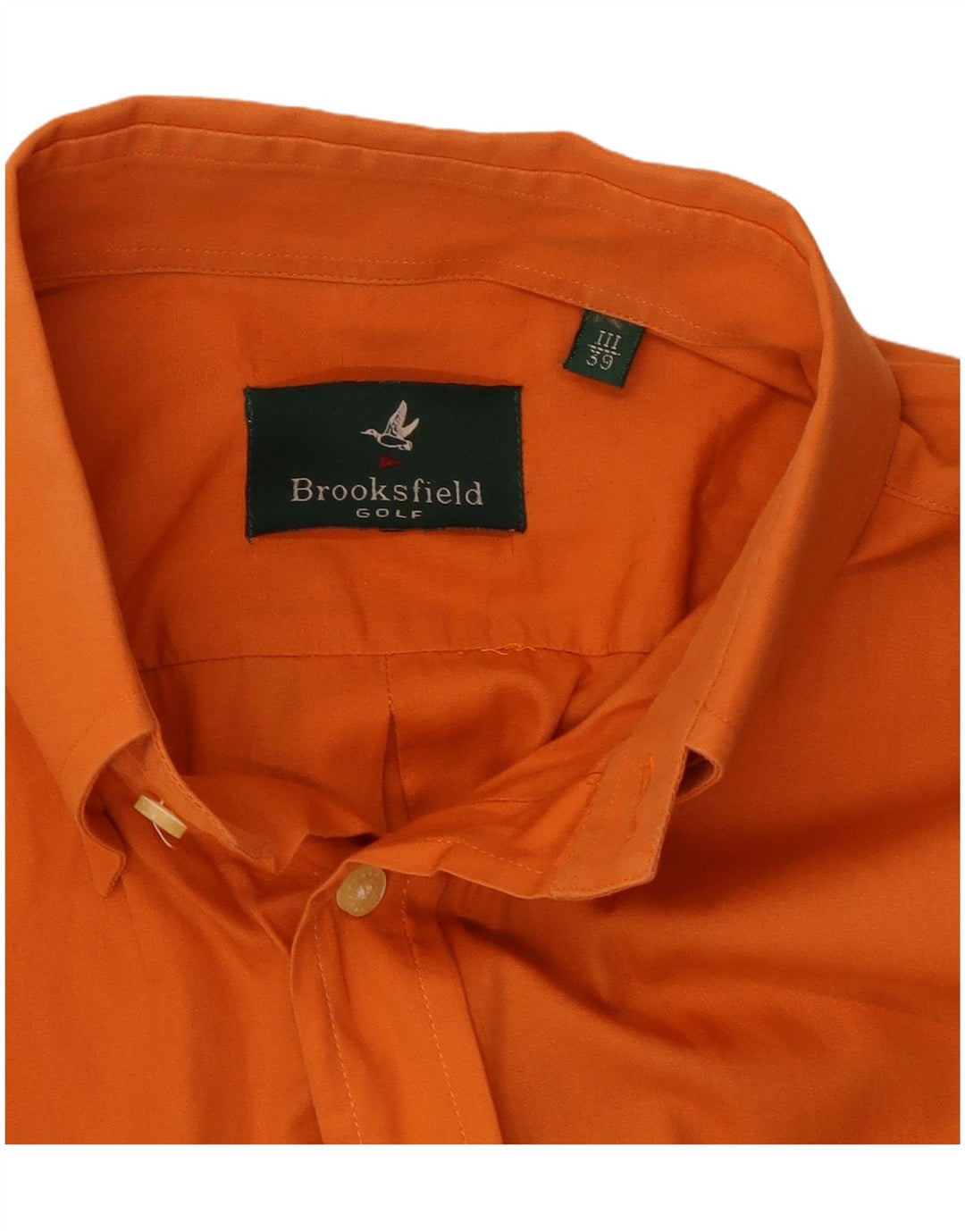 Мужская рубашка Brooksfield, размер 39, средний оранжевый хлопок, размер 39