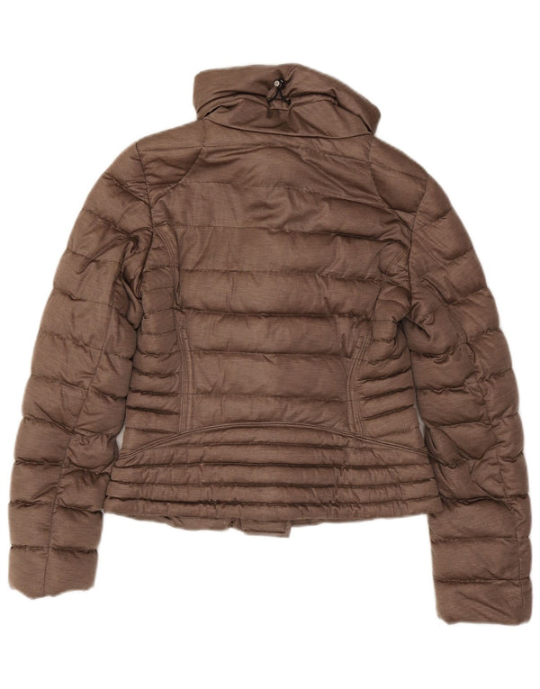 Moncler Женская стеганая куртка, размер 2, маленький коричневый полиэстер