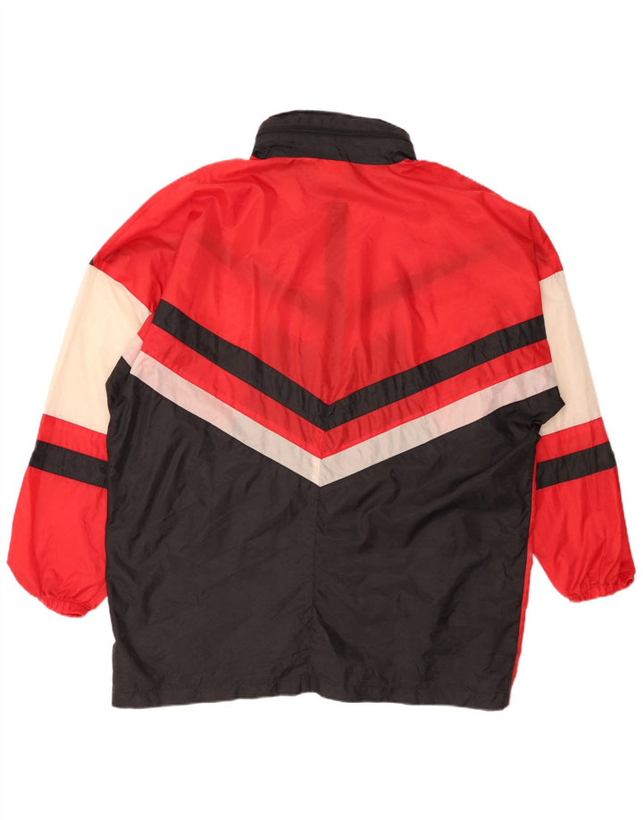 JAKO Mens Rain Jacket UK 42 XL Red Colourblock