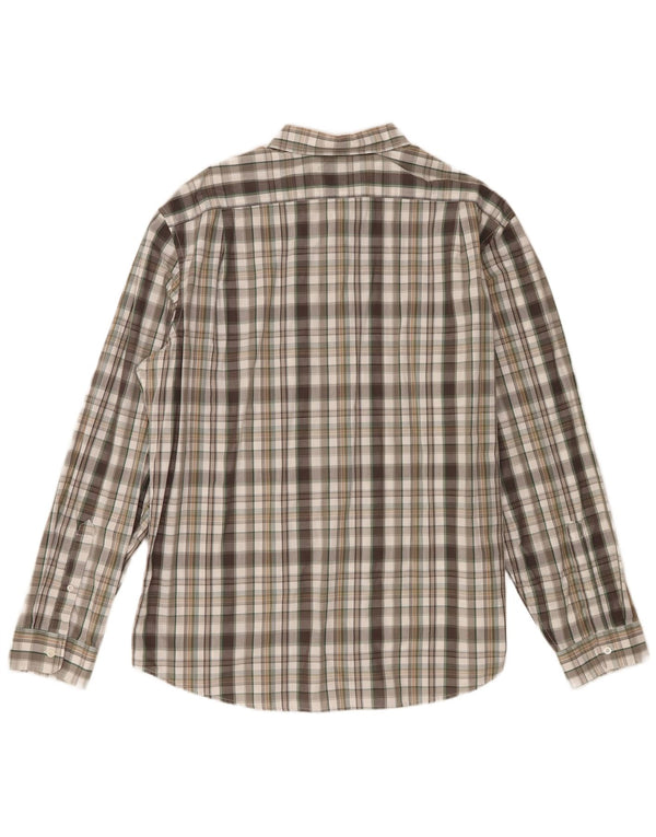 Мужская рубашка классического кроя Eddie Bauer XL, хлопковая разноцветная клетка