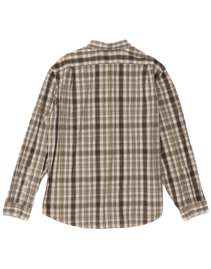 Мужская рубашка классического кроя Eddie Bauer XL, хлопковая разноцветная клетка