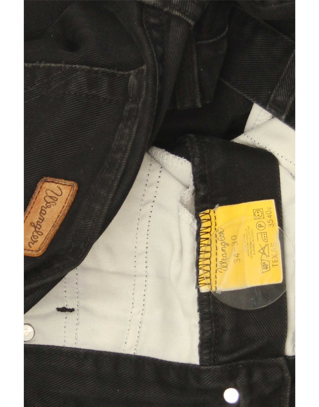 Мужские прямые джинсы Wrangler Texas W34 L30, черный хлопок