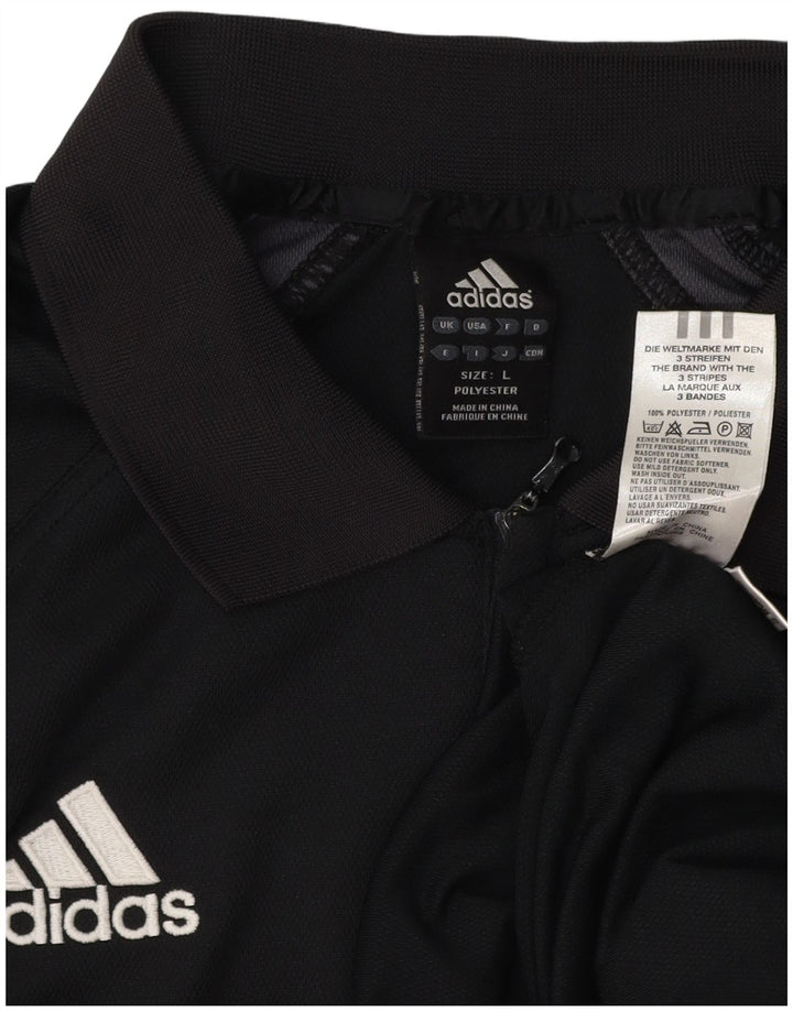 Мужская рубашка-поло ADIDAS Climalite, большая черная, полиэстер