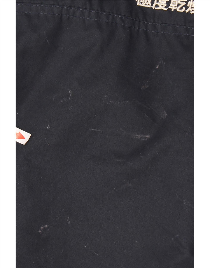 Мужская парка из шерпы с капюшоном Superdry UK 38, средний темно-синий, полиэстер