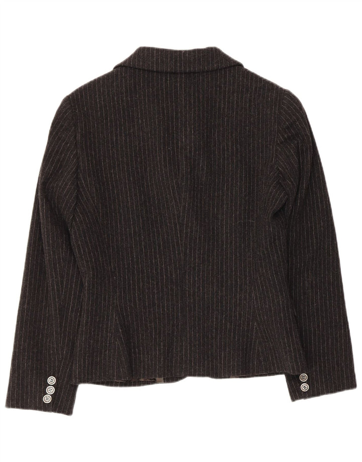 Женский пиджак Liu Jo на 2 пуговицах IT 44, средний черный в тонкую полоску из ацетата