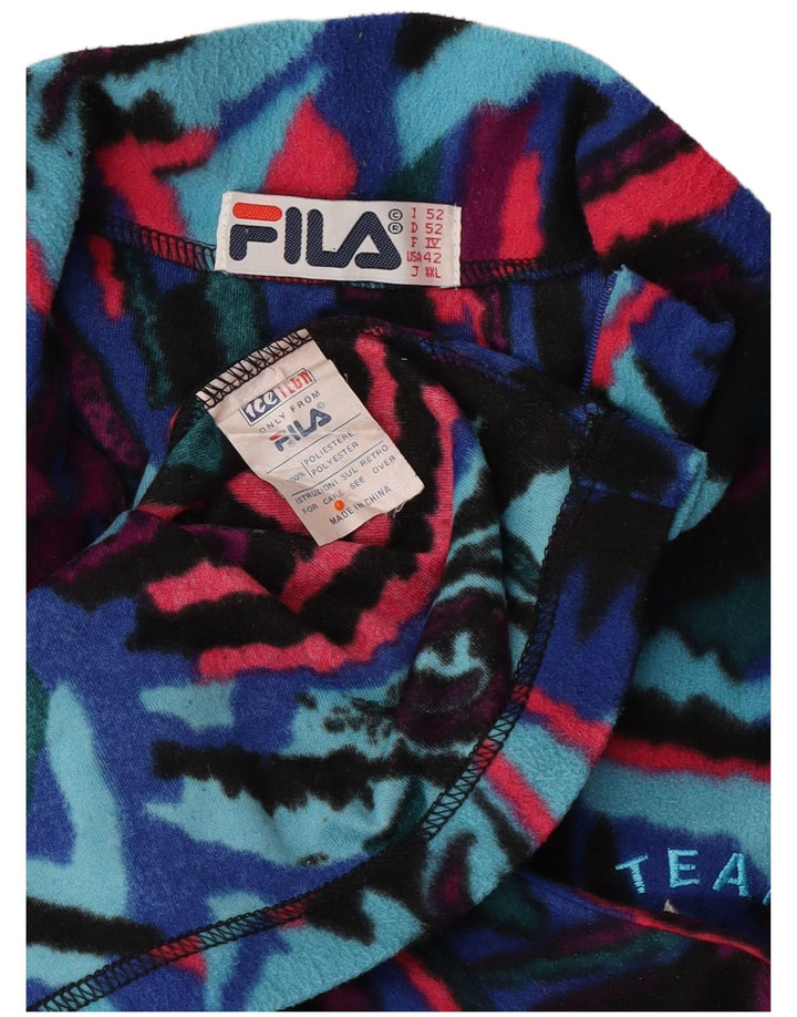 Мужской флисовый джемпер FILA с абстрактным узором IT 52, большой разноцветный