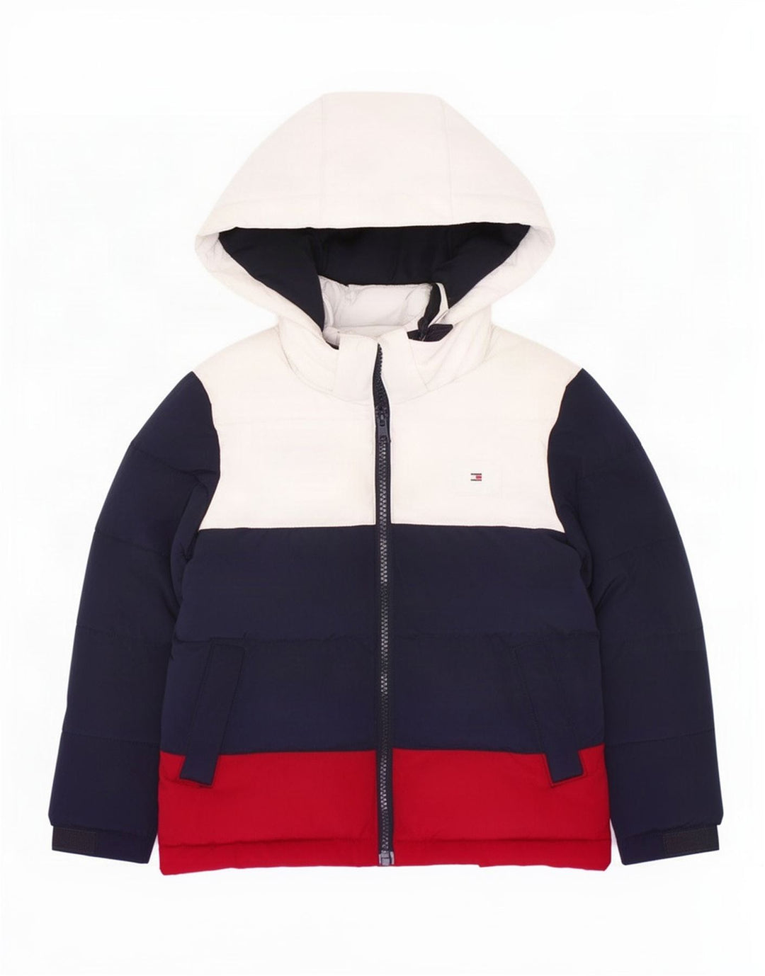Утепленная куртка Tommy Hilfiger для мальчиков 3–4 лет, разноцветная с цветными блоками