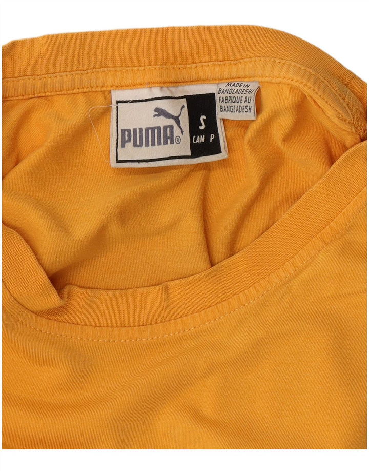 PUMA Mens Graphic T-Shirt Top Small Yellow