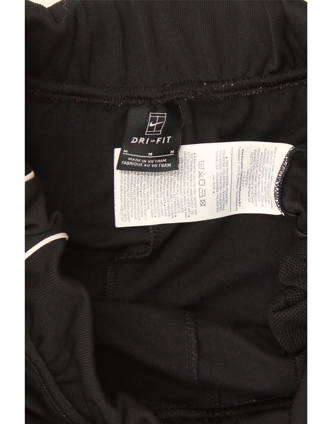 Женские спортивные брюки Nike Dri Fit UK 12, средние, черные в полоску