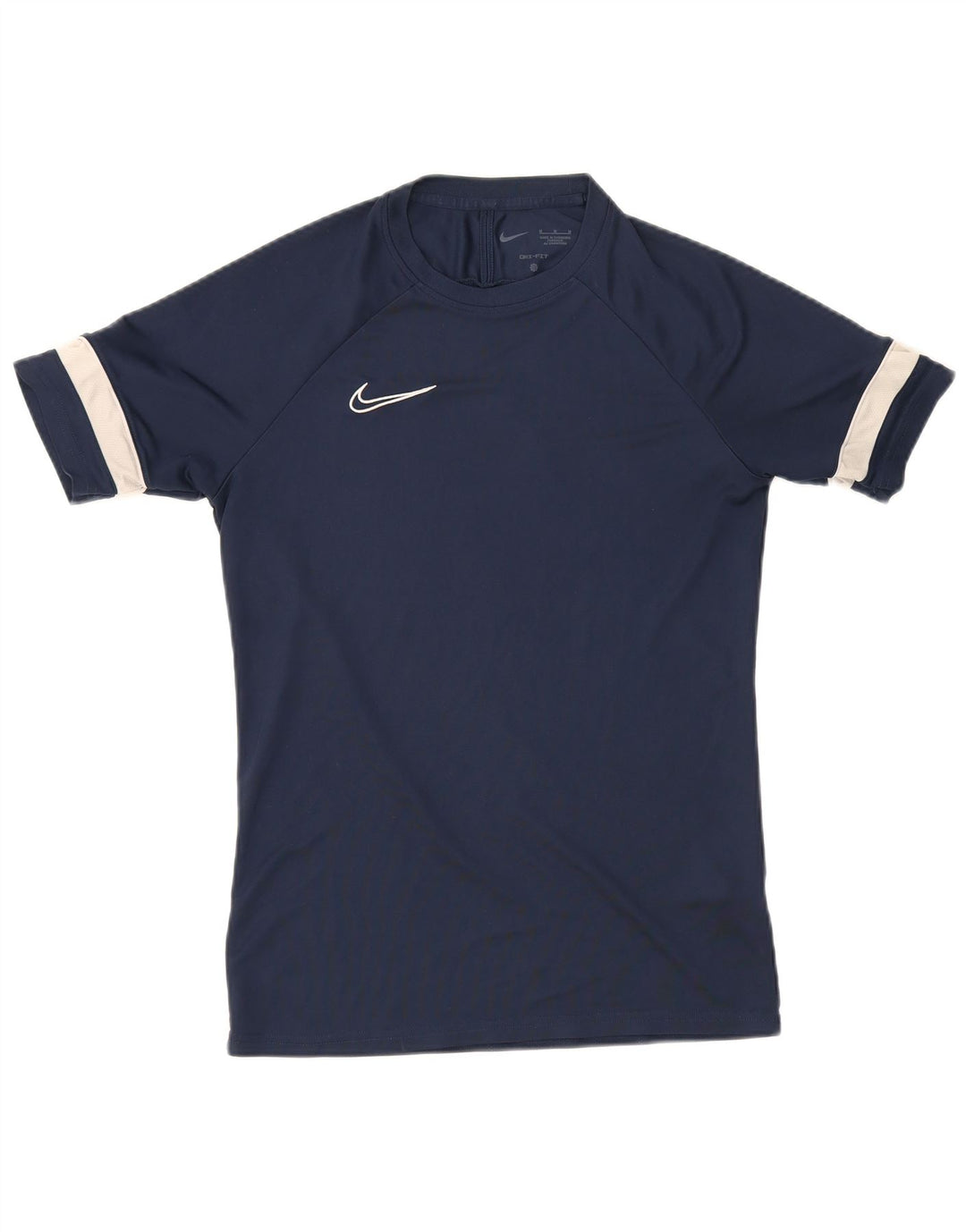 Мужская футболка Nike Dri Fit Верх среднего размера, темно-синий, полиэстер с цветными блоками