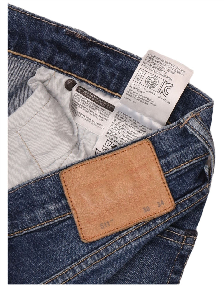Женские джинсы Levi's Slim 511 W30 L32 синие, хлопок