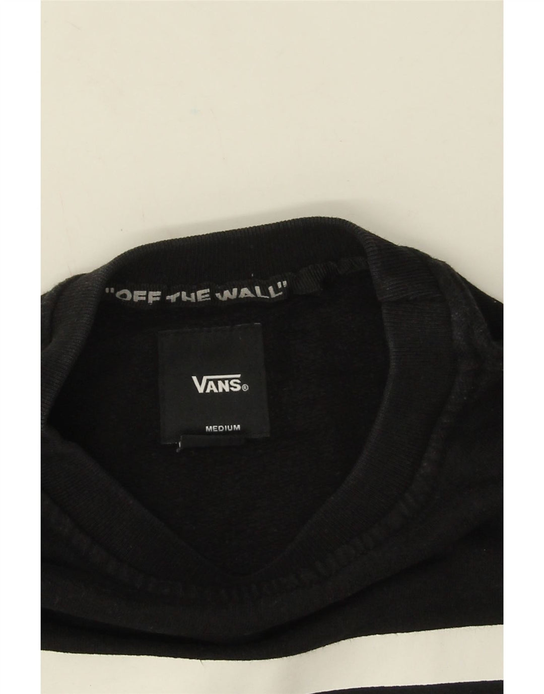 Мужской свитшот с рисунком Vans, хлопковый джемпер среднего размера, черный