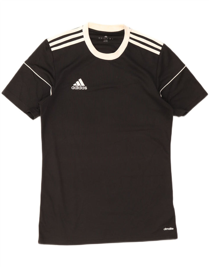 Мужская футболка Adidas Climalite, маленький черный полиэстер с цветными блоками