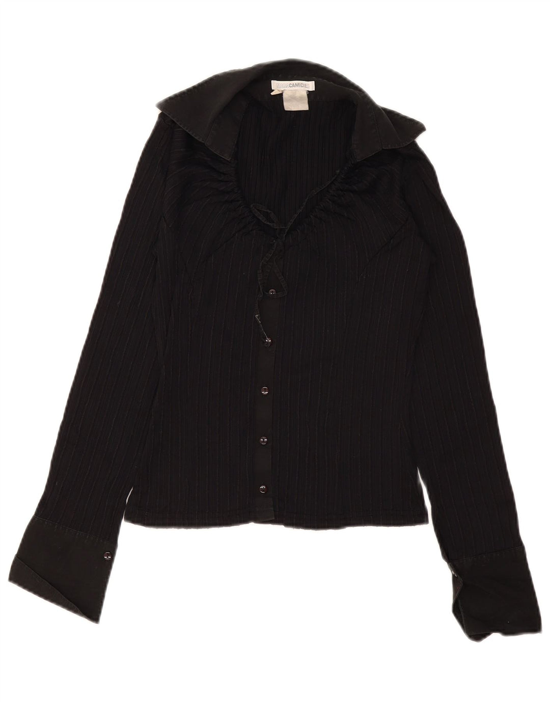 Женская блузка-рубашка Naracamicie UK 10, маленькая, черная, полиамид