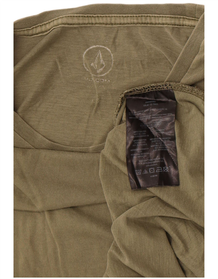 Мужская футболка Volcom, большой хлопок цвета хаки