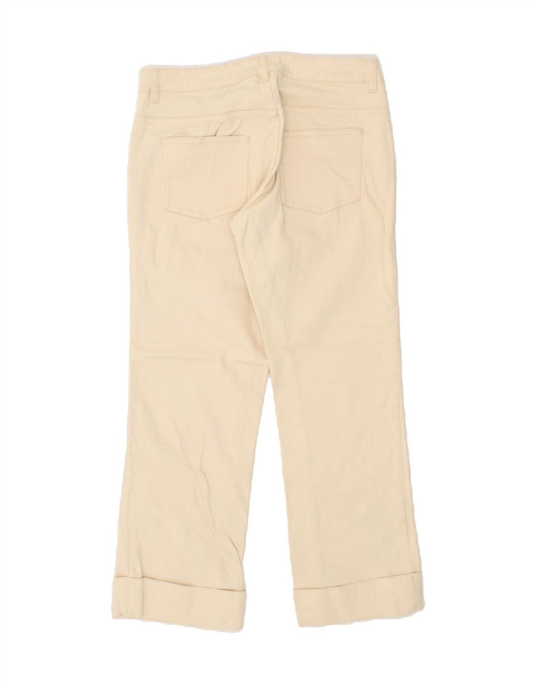 MASSIMO DUTTI Womens Cropped Jeans EU 40 Medium W30 L26  Beige Cotton Vintage Massimo Dutti and Second-Hand Massimo Dutti from Messina Hembry 