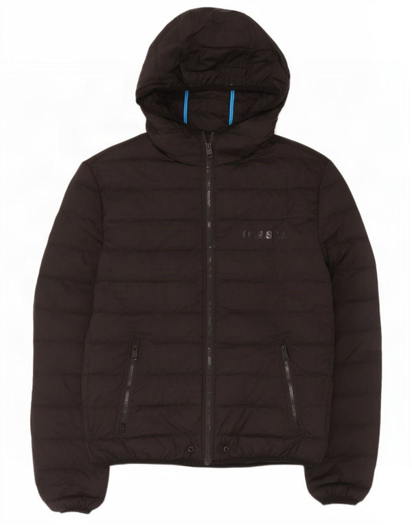 Мужская утепленная куртка с капюшоном Diesel UK 42 XL, черный полиэстер
