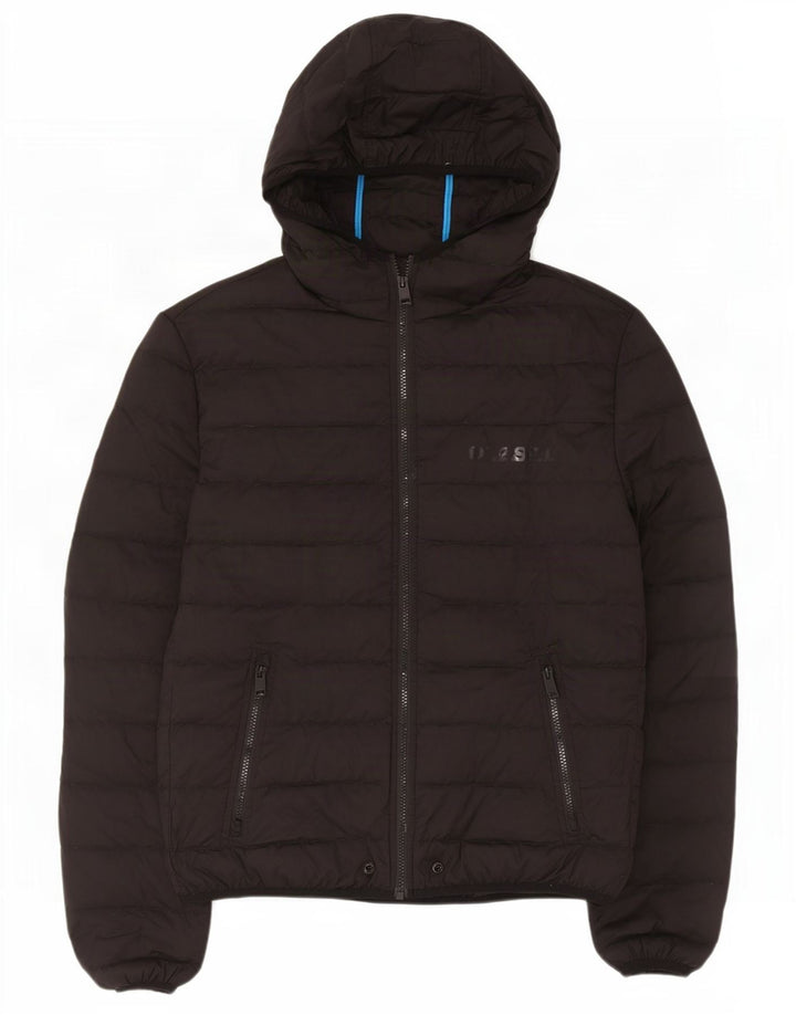 Мужская утепленная куртка с капюшоном Diesel UK 42 XL, черный полиэстер