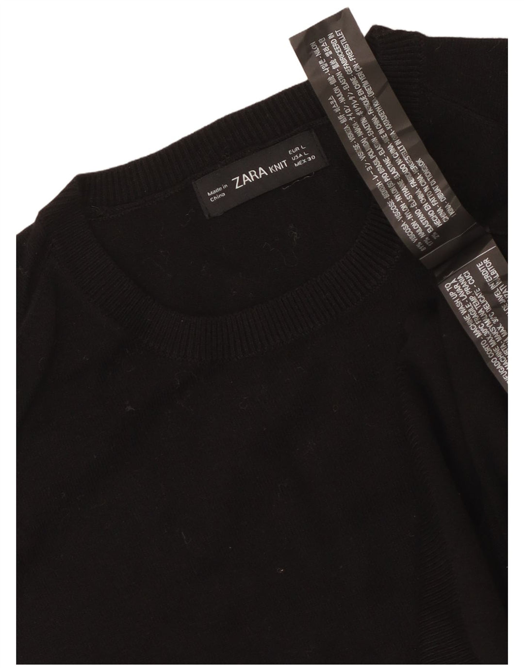 Женская майка Zara Vest UK 14, большая черная вискоза