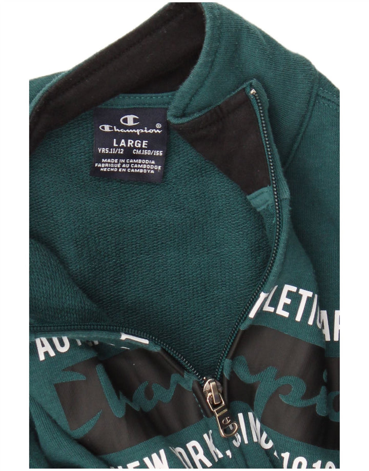 Спортивный костюм Champion для мальчиков с графическим рисунком, верхняя куртка, 11–12 лет, большая зеленая