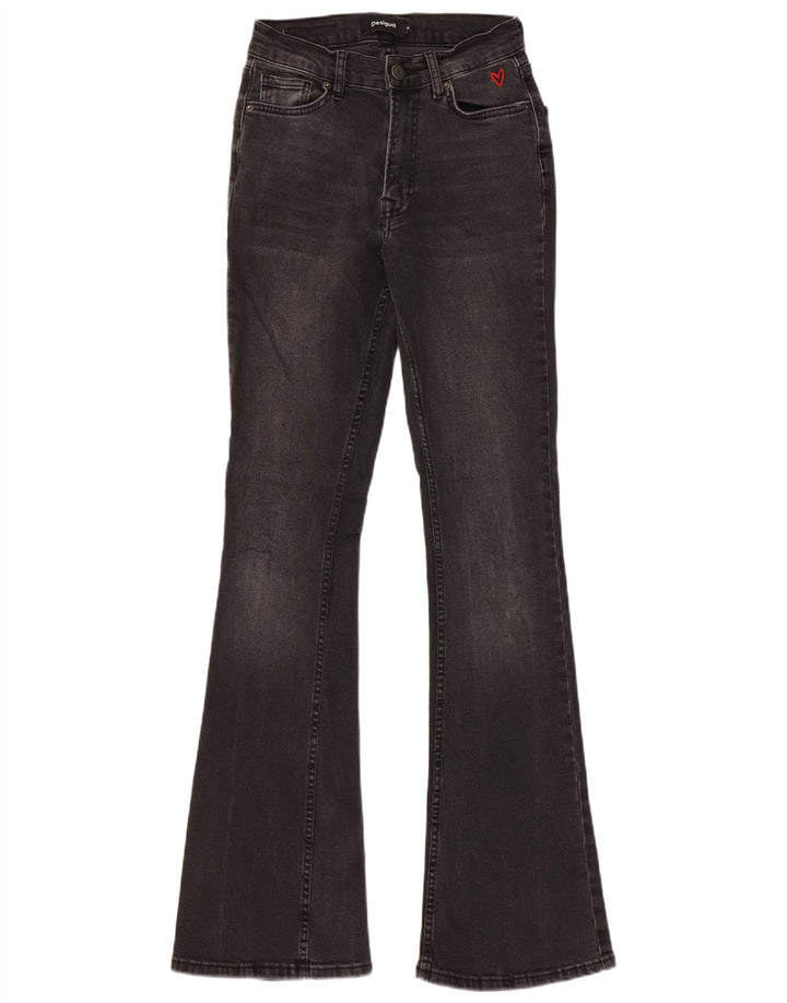 Женские узкие расклешенные джинсы Desigual EU 36 Small W26 L33, черный хлопок