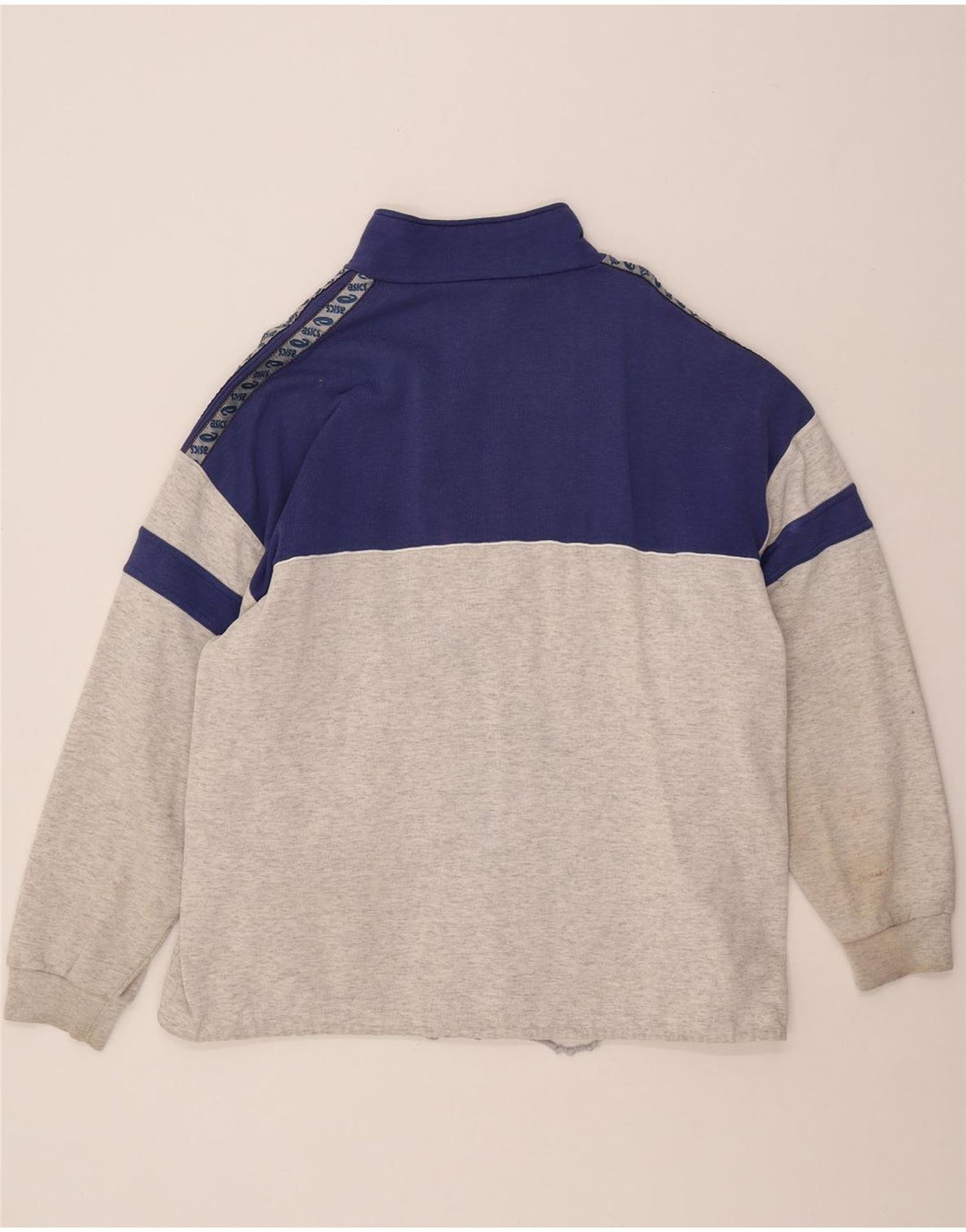 Мужская спортивная куртка с графическим рисунком ASICS XL, серая, с цветными блоками