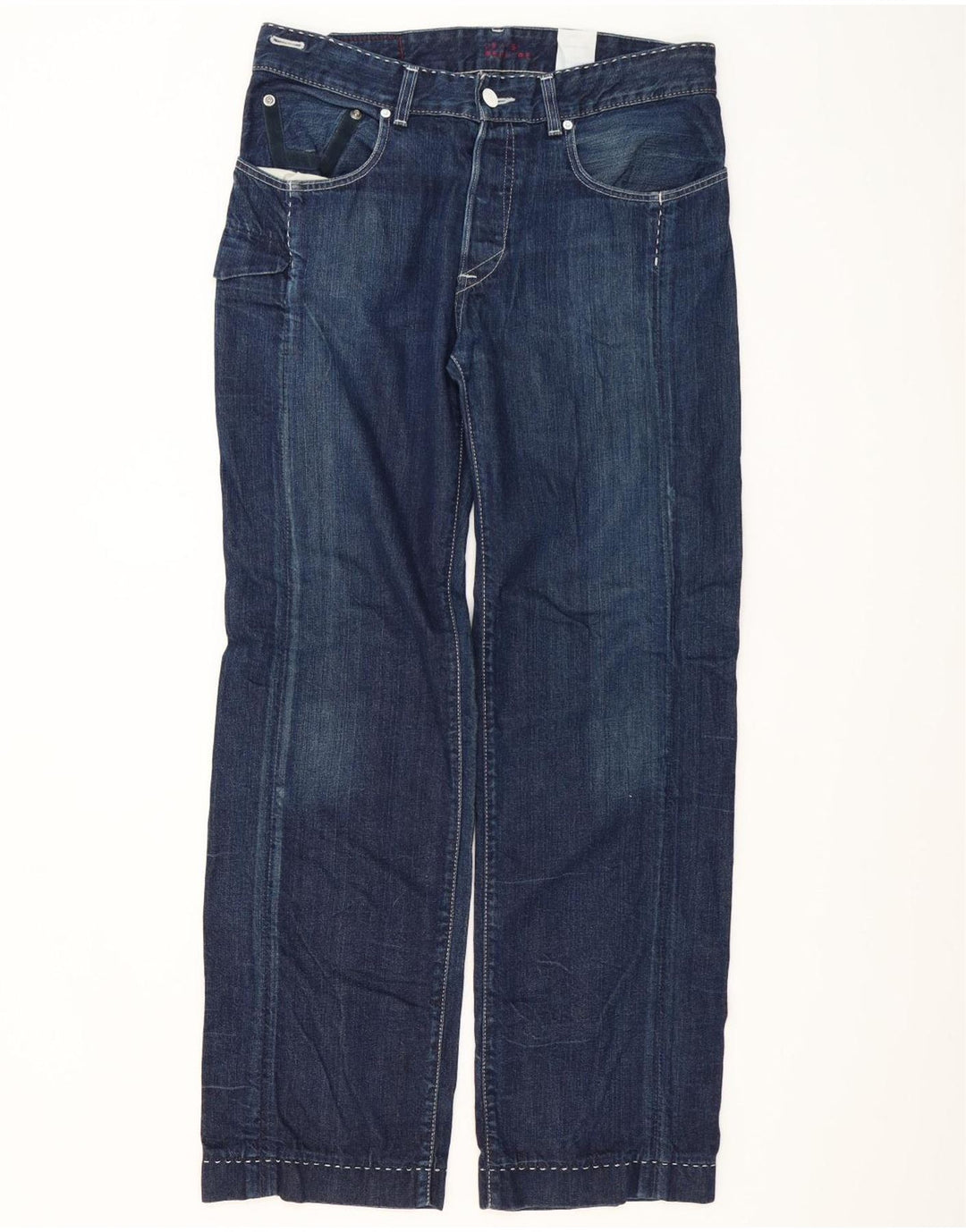 Мужские прямые джинсы Levi's W34 L34 темно-синие, хлопок
