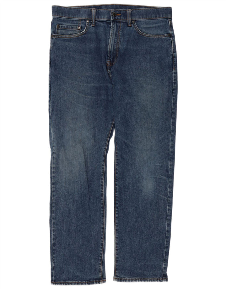 Мужские обычные прямые джинсы Zara W34 L29, синий хлопок