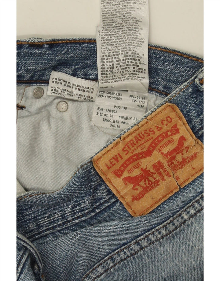 Мужские прямые джинсы LEVI'S W32 L26 синие, хлопок