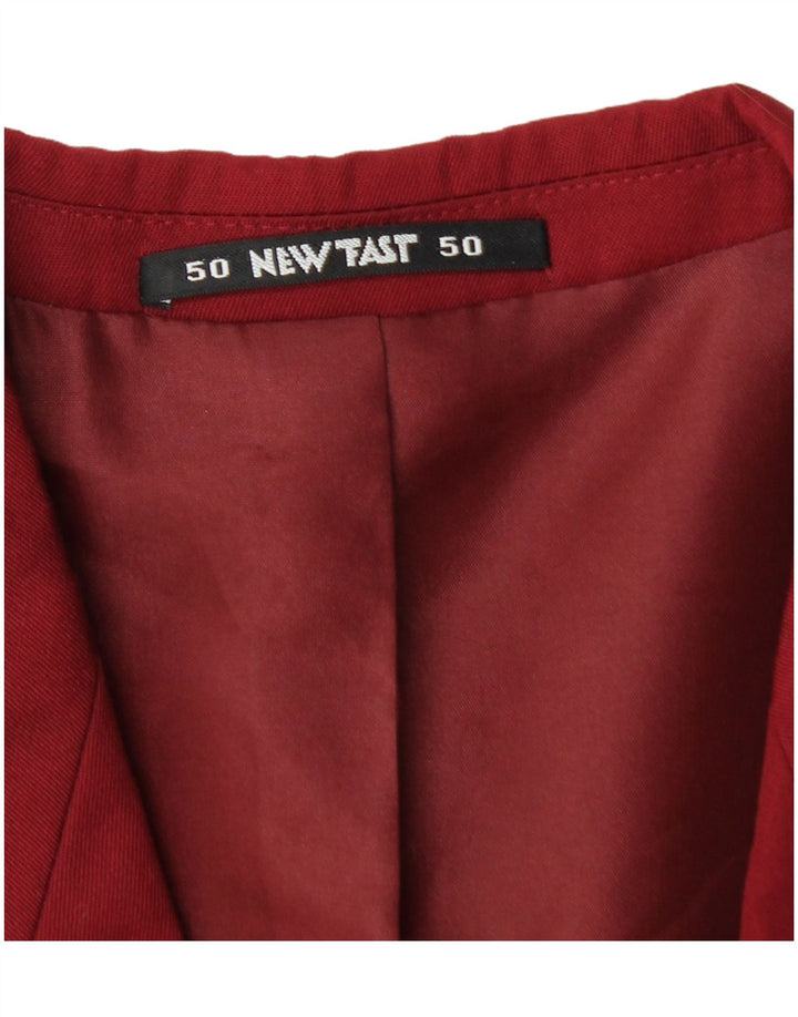 НОВЫЙ мужской двубортный пиджак FAST, большой бордовый цвет EU 50