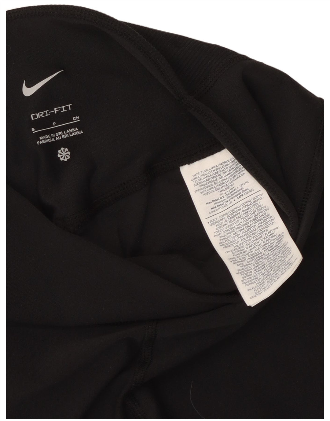 Женские леггинсы Nike Dri Fit UK 8, маленькие черные полиэстер