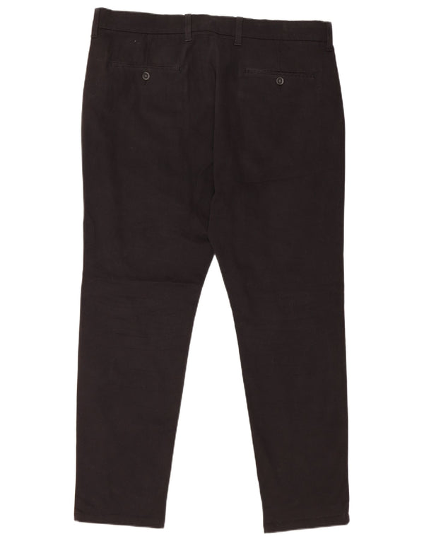 Мужские брюки-чиносы приталенного кроя Marks & Spencer W36 L29, черный хлопок