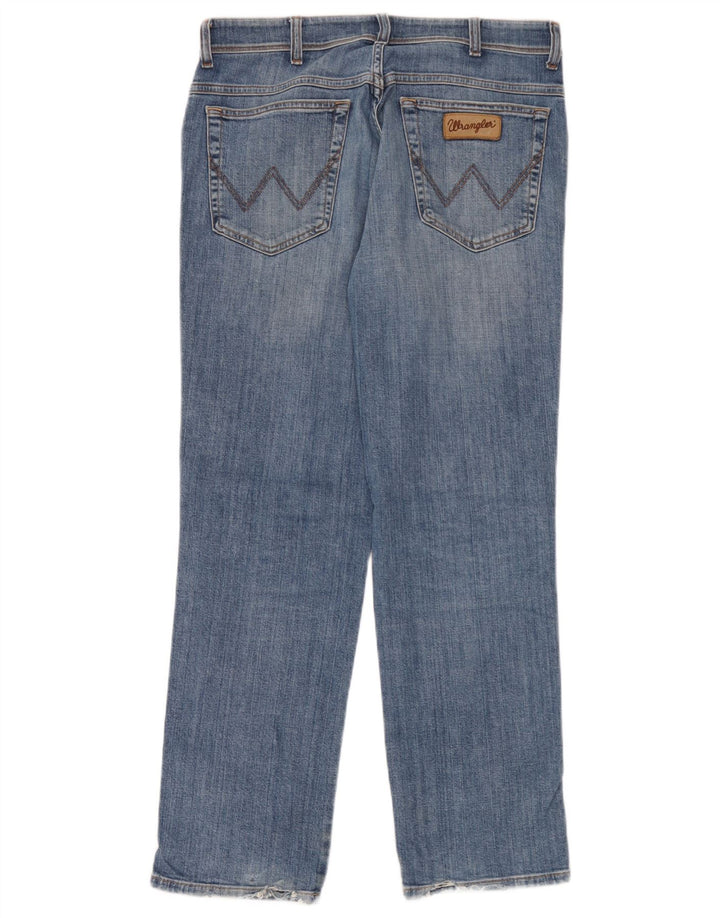 Мужские прямые джинсы Wrangler Texas W34 L30, синий хлопок