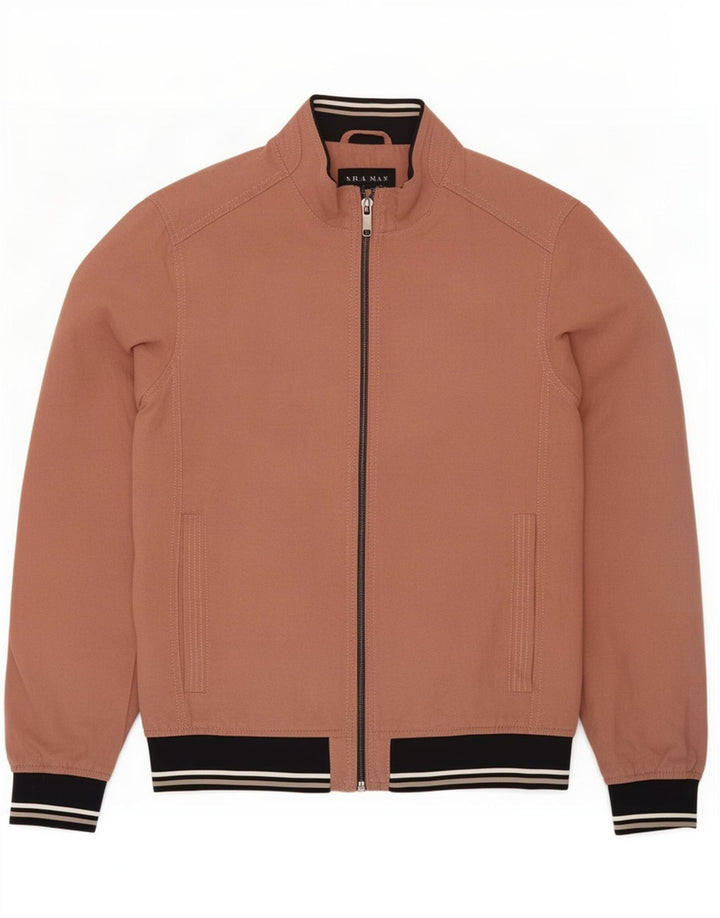 Мужская куртка-бомбер Zara UK 38, полиэстер среднего розового цвета