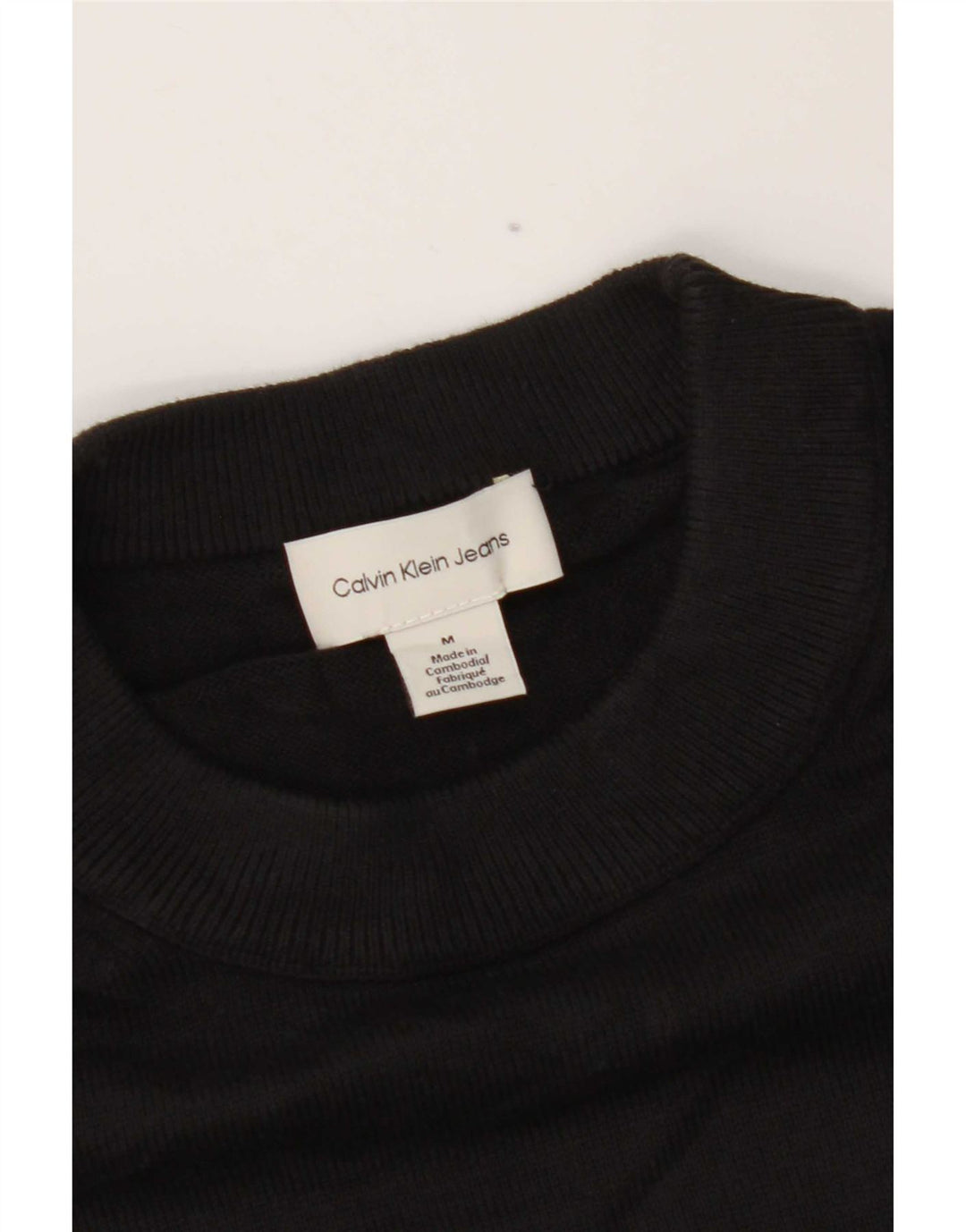 Мужской джемпер с круглым вырезом Calvin Klein Jeans, средний черный