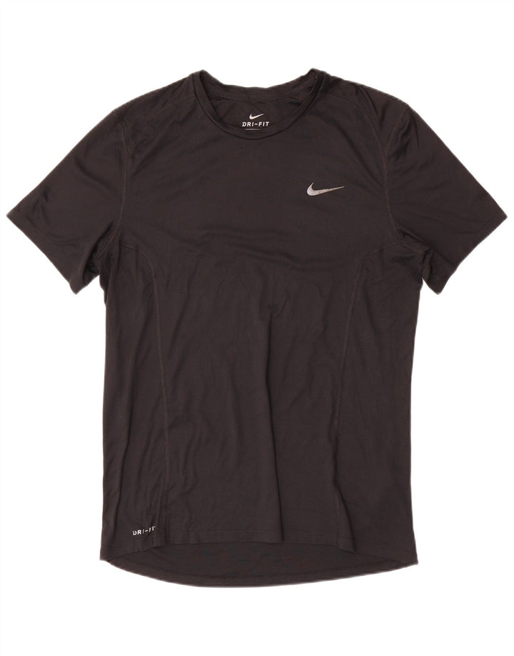 Мужская футболка Nike Dri Fit, средний черный полиэстер