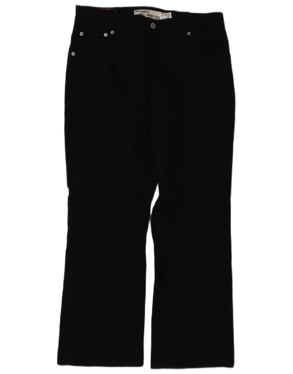 Женские джинсы свободного кроя LEVI'S 550 Bootcut США 12, большие W34 L29, черные